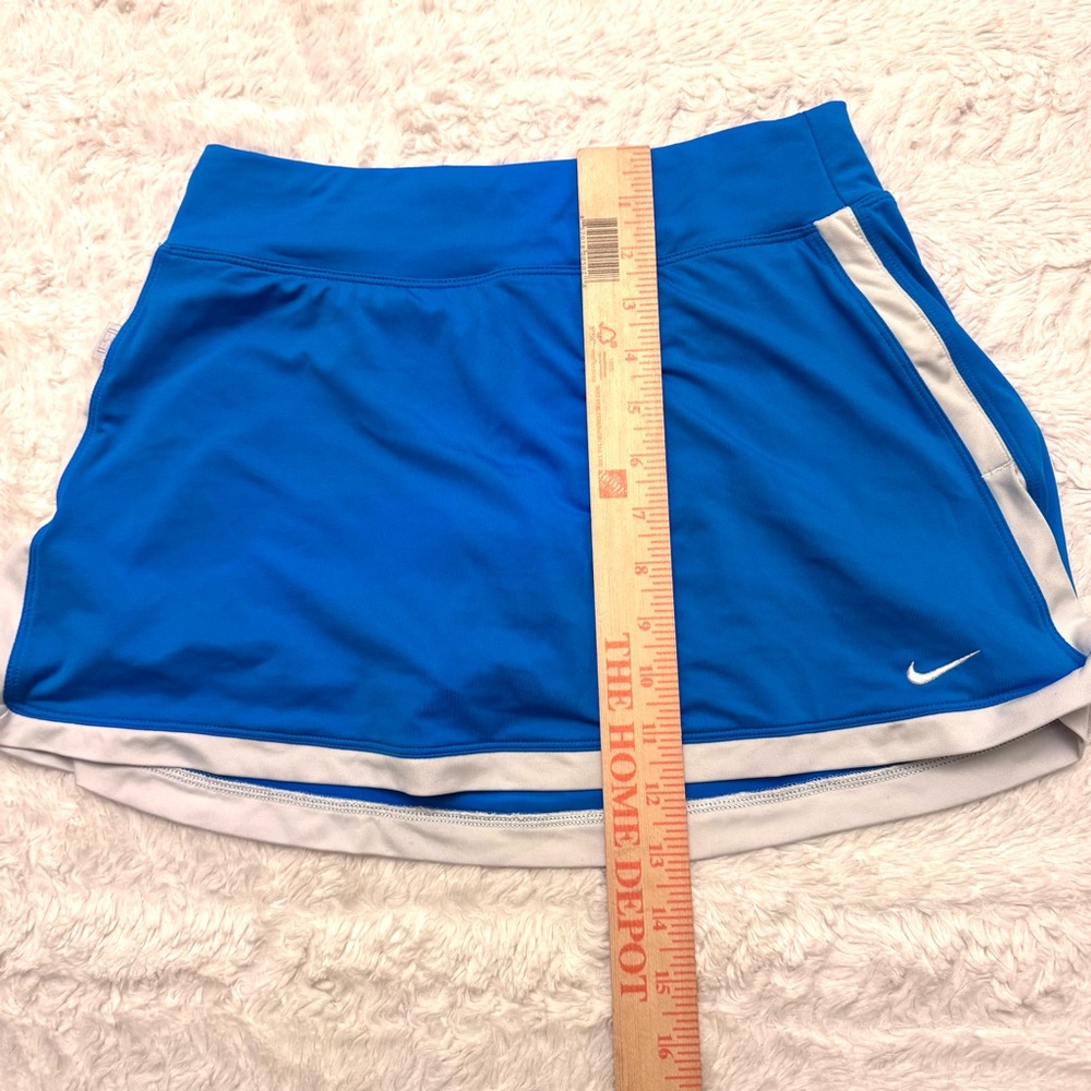 Nike size small Dri-FIT Tennis Skort Skirt Blue & White Activewear preppy stripe - Picture 3 of 6